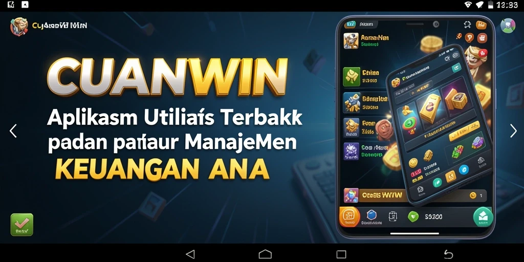 Tampilan aplikasi CUANWIN dengan fitur manajemen keuangan yang menarik.