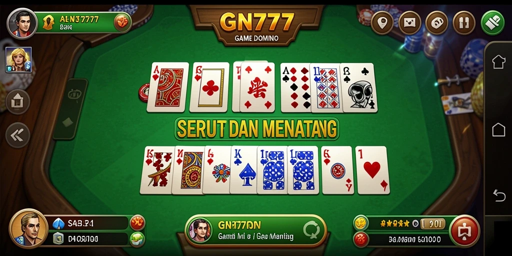Tampilan gameplay seru di GN777 dengan domino yang memukau.