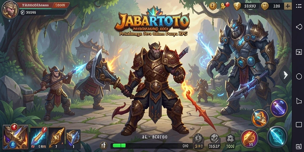 Tampilan gameplay seru dalam JABARTOTO, penuh petualangan RPG.
