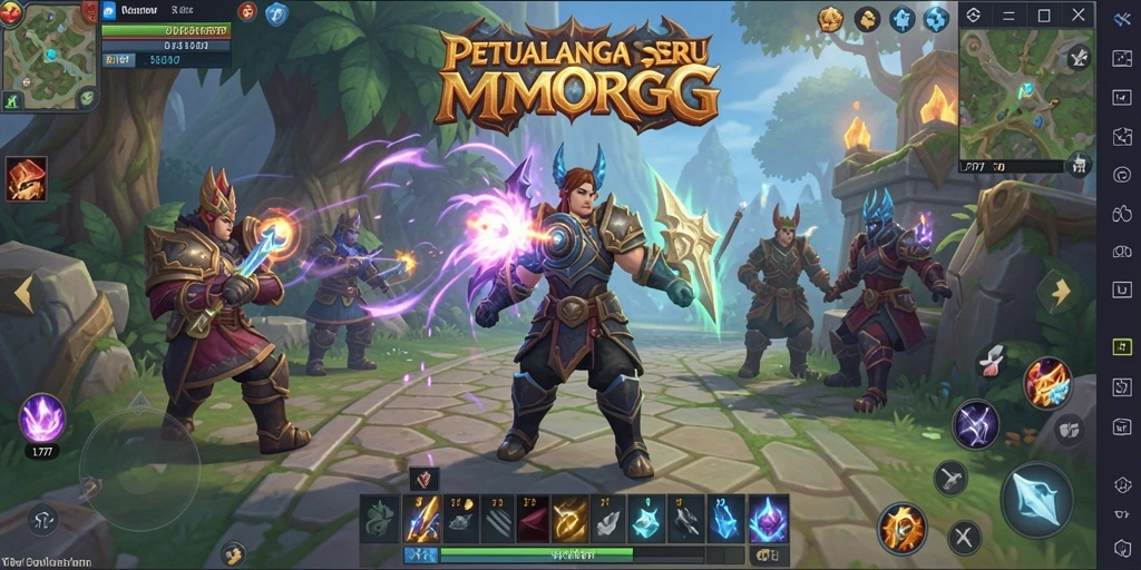Tangkapan layar utama L777 menampilkan aksi seru dalam gameplay MMORPG.