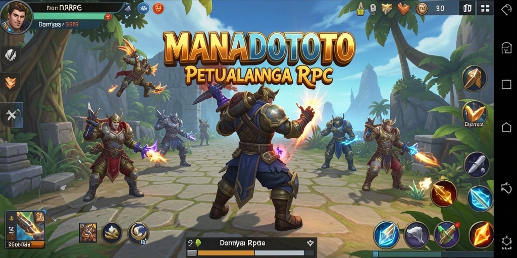 Tangkapan layar menunjukkan aksi seru dalam gameplay RPG