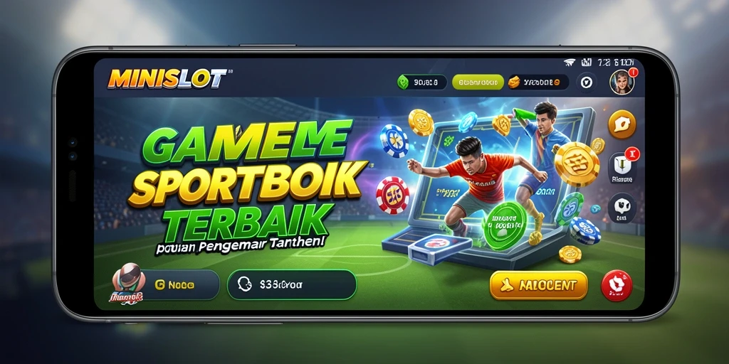 Tampilan utama gameplay <strong>MINISLOT</strong> dengan berbagai opsi taruhan Sportsbook.