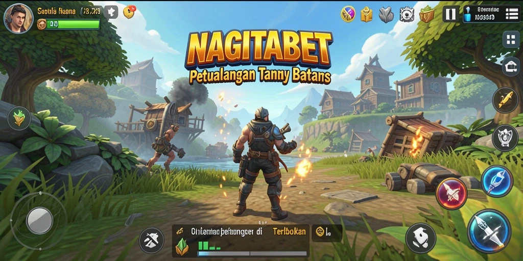 Screenshot gameplay <strong>NAGITABET</strong> menunjukkan luasnya dunia terbuka yang dapat dijelajahi.