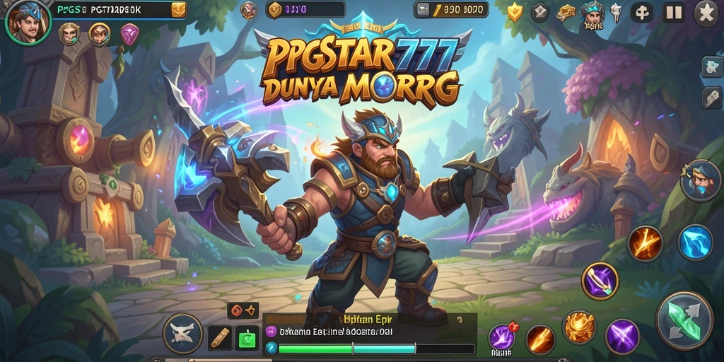 Tangkapan layar utama PGSTAR777 menampilkan aksi seru dalam dunia MMORPG.