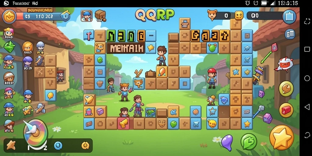 Screenshot dari gameplay QQRP yang menampilkan teka-teki menarik.