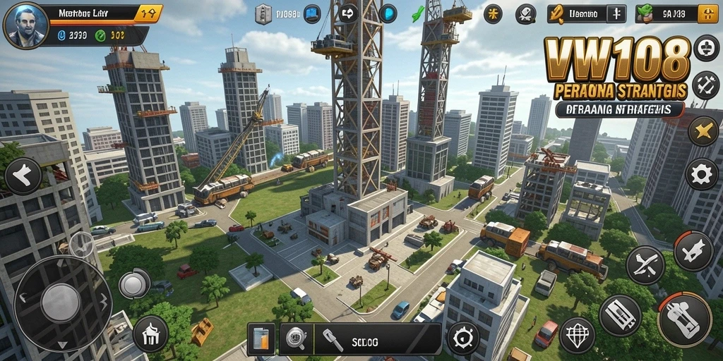 Tampilan gameplay seru dalam VW108 Tower Defense.